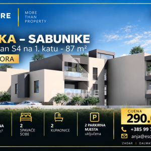 PRIVLAKA - SABUNIKE - Dvosoban stan S4 na 1. katu - 87m2