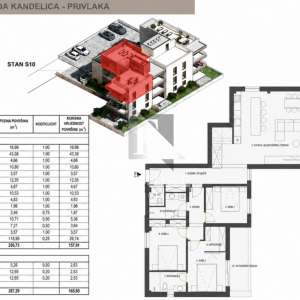 PRIVLAKA - SABUNIKE - LUX Trosoban penthouse S10 - 165m2