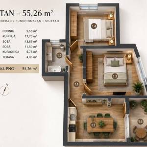 PULA, ŠIJANA – STAN NA ODLIČNOJ LOKACIJI | MOGUĆNOST KUPOVINE U POSTOJEĆEM ILI RENOVIRANOM STANJU
