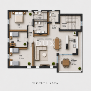 Rogoznica, Zečevo, 4-sobni penthouse 125,7 m², 100 m od mora