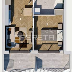 SPLIT – NOVOGRADNJA | 45,35 m² | 1 SPAVAĆA SOBA | VELIKA LOĐA | PARKING