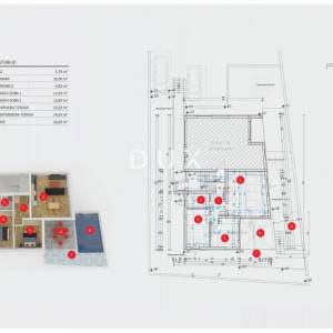 Vodice, dvosobni stan s bazenom, 59 m²