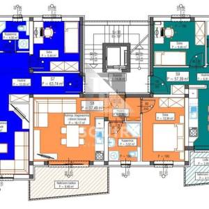 ZADAR – DIKLO - Novogradnja - Dvosoban penthouse S9, pogled na more - 78m2