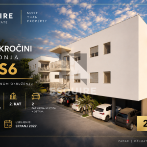 ZADAR - SKROČINI - Dvosoban stan S6 moguća kupnja putem kredita - 73m2