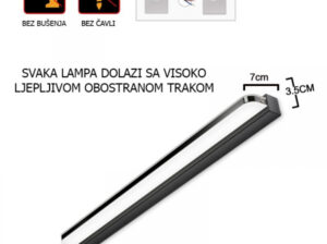 Crna LED Zidna Lampa – Prekidač