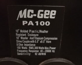 Mcgee PA 100