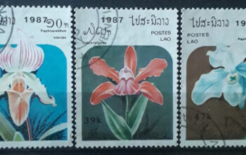 Mark LOT br. 34 – LAOS –  cvijeće 1987