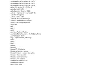 Kolekcija crtanih filmova sinkroniziranih na hrvatski jezik